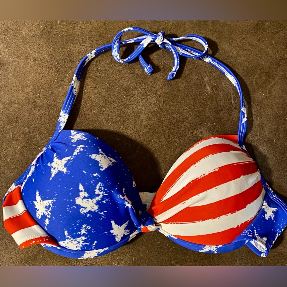 Xhilaration Stars and Stripes Bikini Top